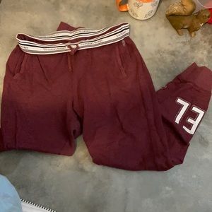 Burgundy joggers